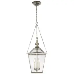 Polished Nickel Clear Glass