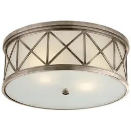 Antique Nickel Frosted Glass