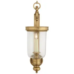 Antique-Burnished Brass Clear Glass