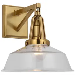 Antique-Burnished Brass Clear Glass