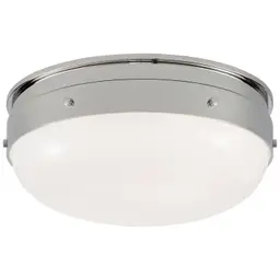 Polished Nickel White Glass