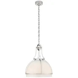 Polished Nickel White Glass
