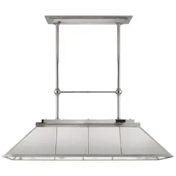 Polished Nickel Clear Ribbed Glass
