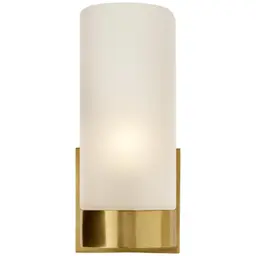 Soft Brass Frosted Glass