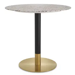 black finish | brushed brass finish | terrazzo top