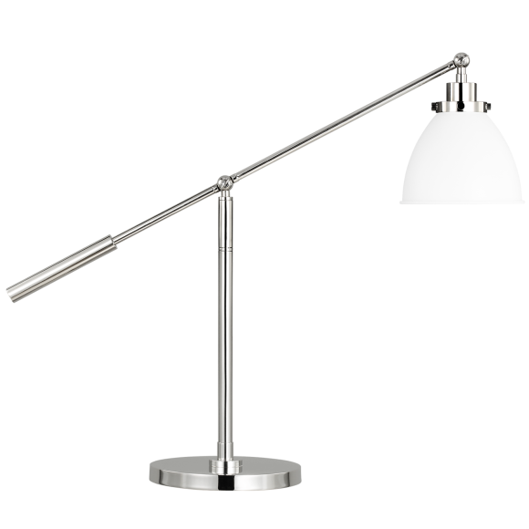 Matte White and Polished Nickel LED Bulb(s) Included