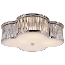 Polished Nickel with Clear Glass Frosted Glass