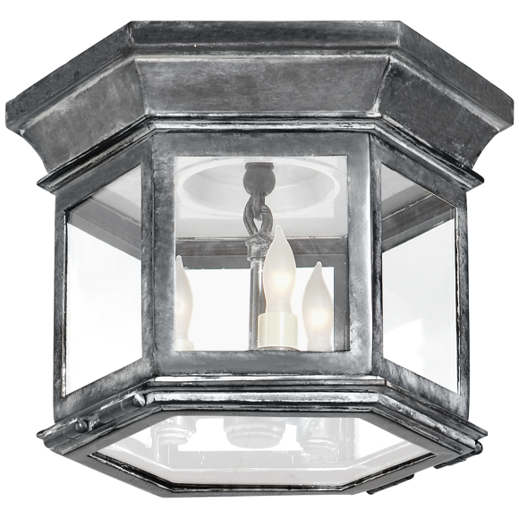 Weathered Zinc Clear Glass