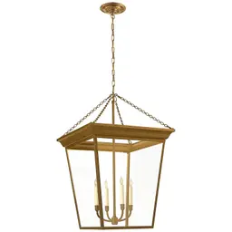 Hand-Rubbed Antique Brass Clear Glass