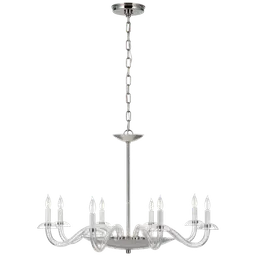 Clear Glass and Polished Nickel
