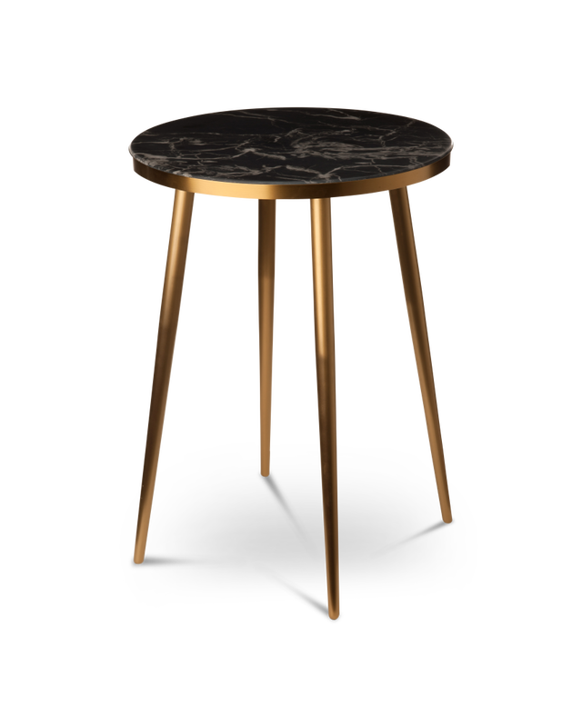 Купить Приставной столик Marble Look & Gold Feet Side Table в интернет-магазине roooms.ru