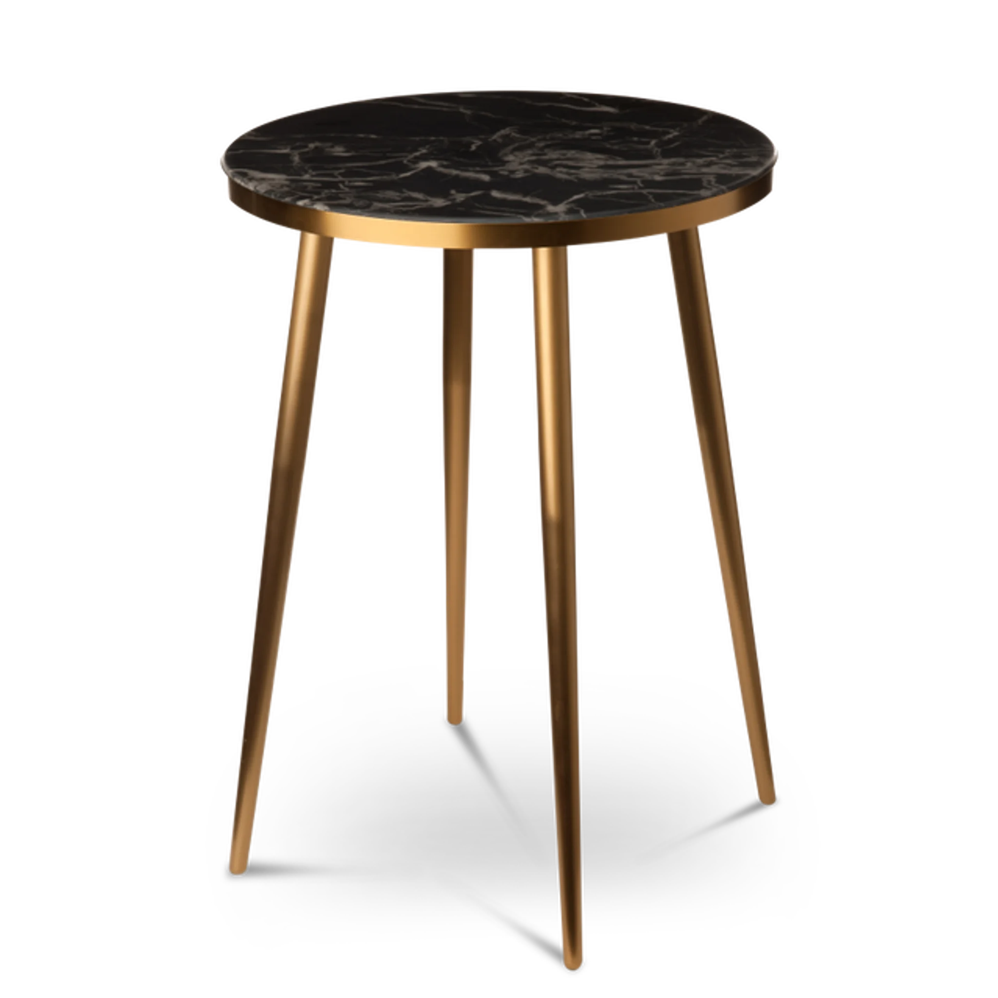 Купить Приставной столик Marble Look & Gold Feet Side Table в интернет-магазине roooms.ru