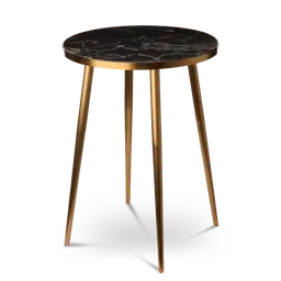Black Stainless steel frameResin artificial marble top