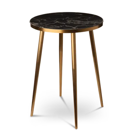 Купить Приставной столик Marble Look & Gold Feet Side Table в интернет-магазине roooms.ru