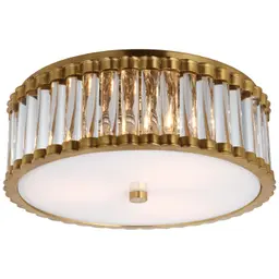 Hand-Rubbed Antique Brass Clear Glass