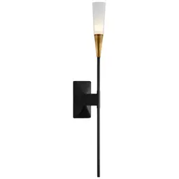 Matte Black and Antique Brass