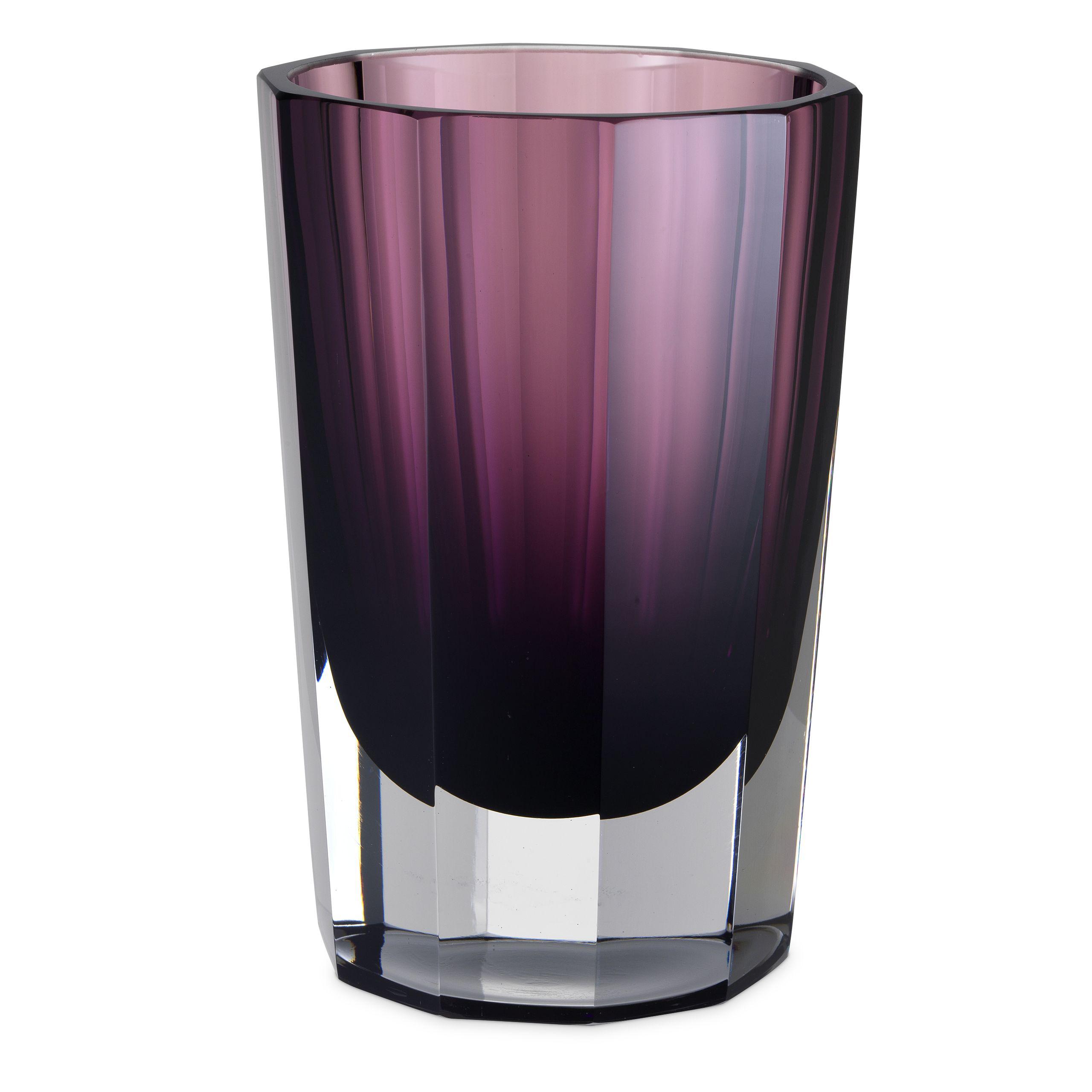 hand cut glass | purple colour L