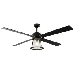 Oil Rubbed Bronze Housing With Oil Rubbed Bronze Blades with Light Kit