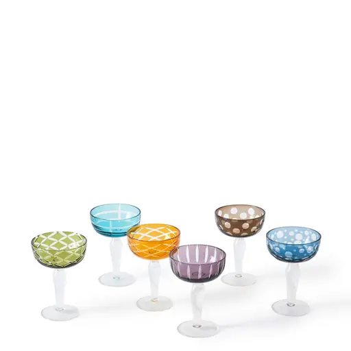 Купить Набор стаканов Multicolour Cuttings Coupe Glasses в интернет-магазине roooms.ru