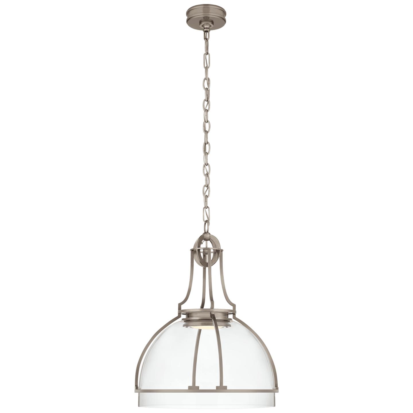 Antique Nickel Clear Glass