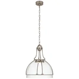 Antique Nickel Clear Glass