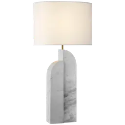 White Marble 18" x 18" x 12" Linen Oval