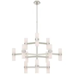 Polished Nickel White Glass