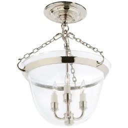 Polished Nickel Clear Glass