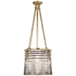 Natural Brass Clear Glass