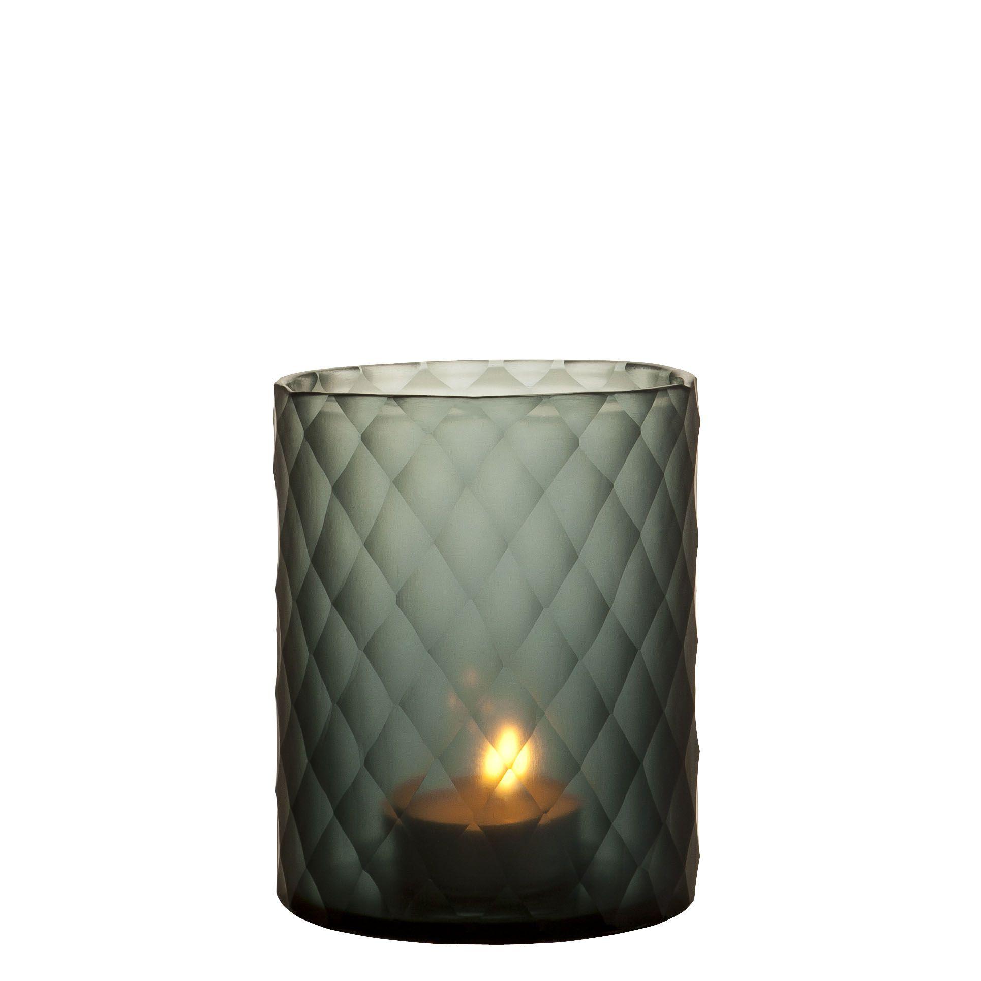 hand blown sapphire colour glass | diamond cut S