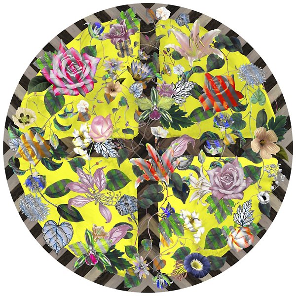 11.4 Ft. Diameter,Citrus,Wool