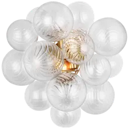 Gild Clear Swirled Glass