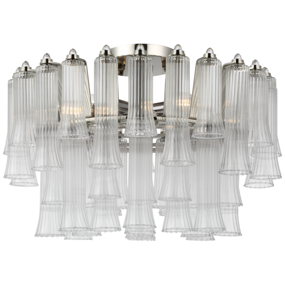 Polished Nickel Clear Glass