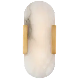 Antique-Burnished Brass Alabaster