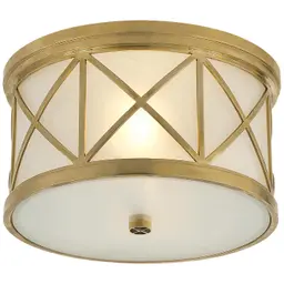 Hand-Rubbed Antique Brass Frosted Glass
