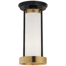 Bronze and Brass White Glass