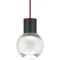 Black Clear 1-LITE Red Cord