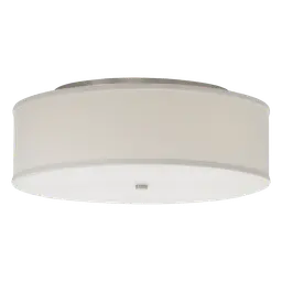 Satin Nickel White Large Lamp Not Included