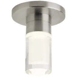 Satin Nickel Cylinder Cyrstal LED 90 CRI 3000K 120V