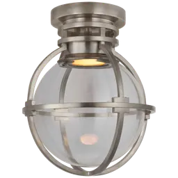 Antique Nickel Clear Glass