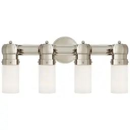 Polished Nickel White Glass