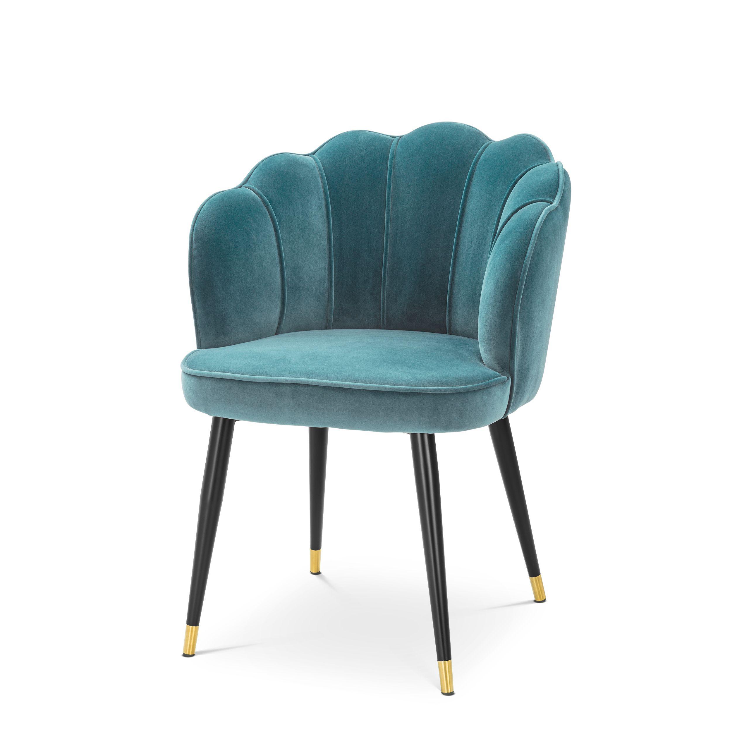 savona sea green velvet | black & brass finish legs