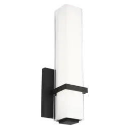Nightshade Black White Glass 13" Small LED 90 CRI 3000K 120V