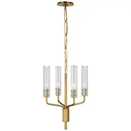 Hand-Rubbed Antique Brass Clear Glass