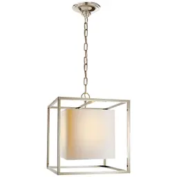 Polished Nickel 11" Natural Paper Cube