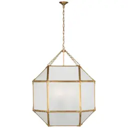 Gilded Iron Frosted Glass