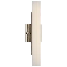Polished Nickel White Glass