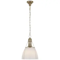 Antique Nickel White Glass