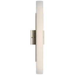 Polished Nickel White Glass