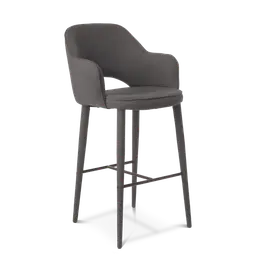 Dark grey Metal frameupholstered legsand metal foot restChair can be lowered 10 cm